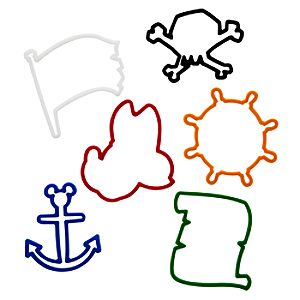 Pirate Disney Bands Elastic Bracelets Series 1 -- 12-Pc.