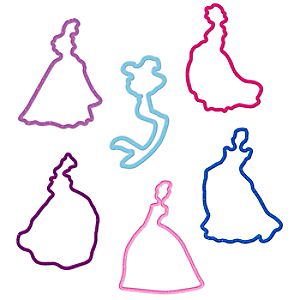 Glitter Disney Princess Bands Elastic Bracelets Series 1 -- 12-Pc.