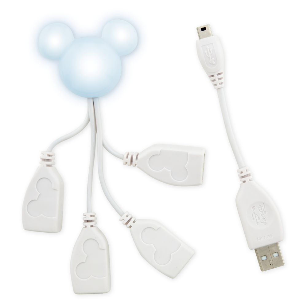 Light-Up Mickey Mouse High-Speed 4-Port USB Hub