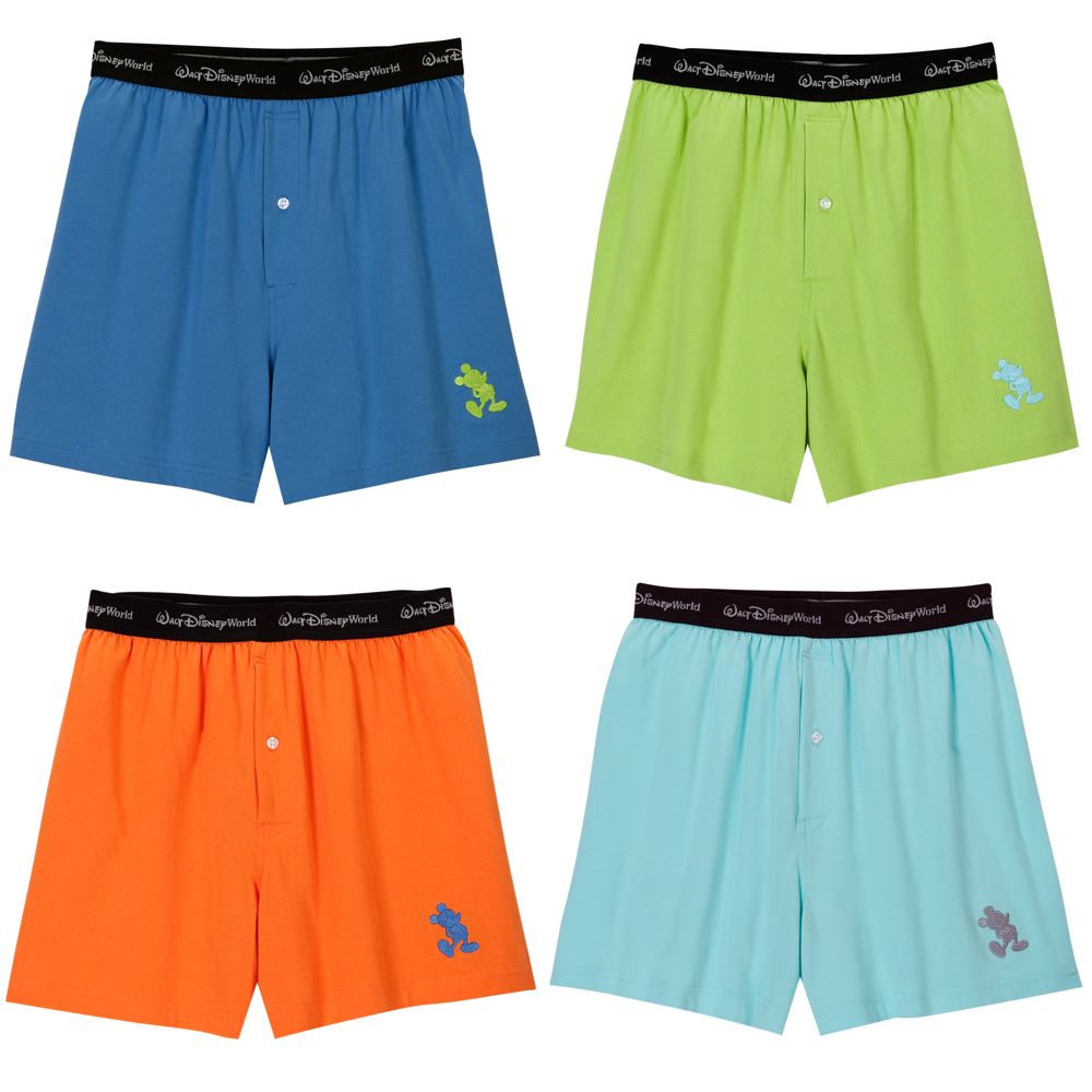Button Fly Walt Disney World Mickey Mouse Boxer Shorts for Men