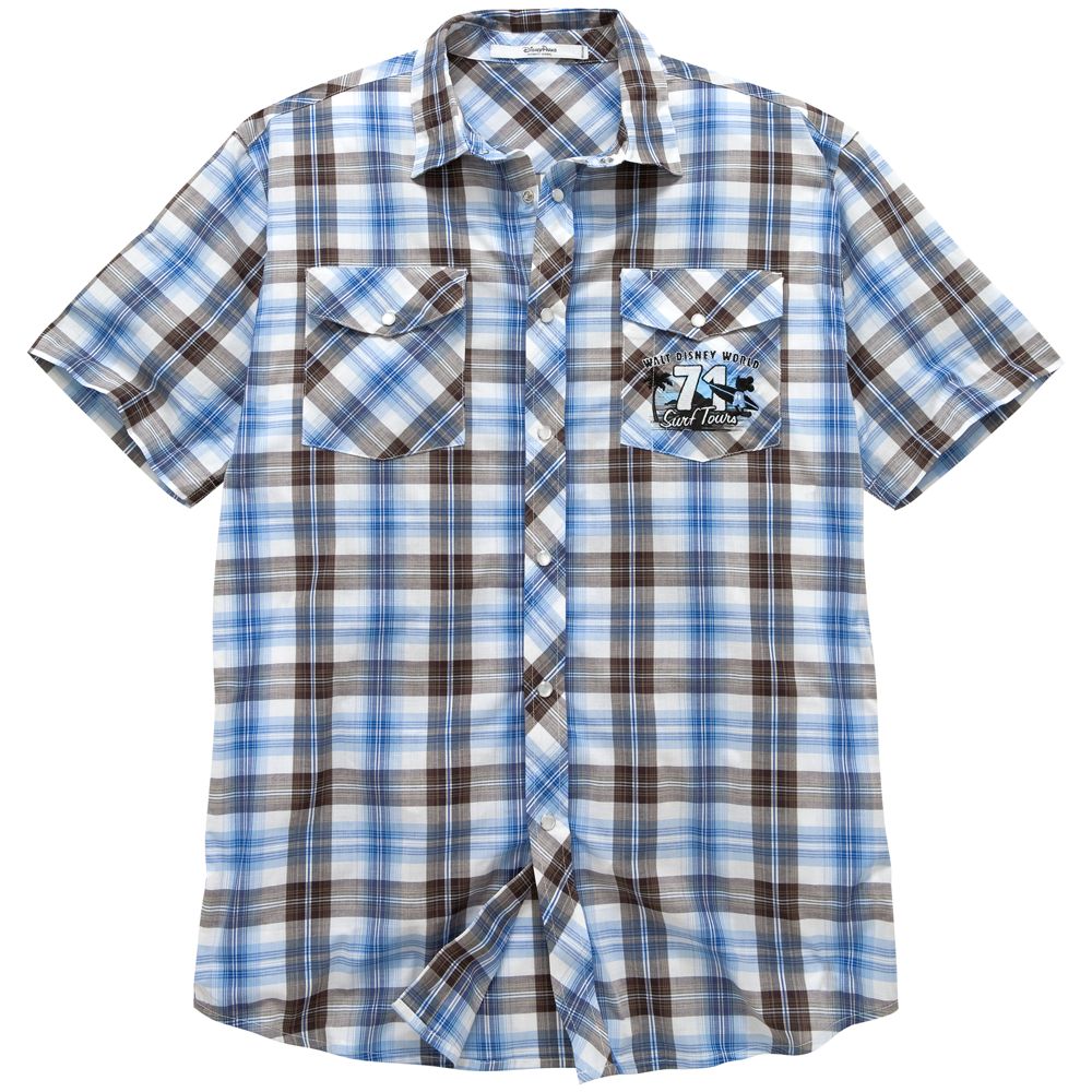 Blue Woven Surf Tours Walt Disney World Shirt for Men