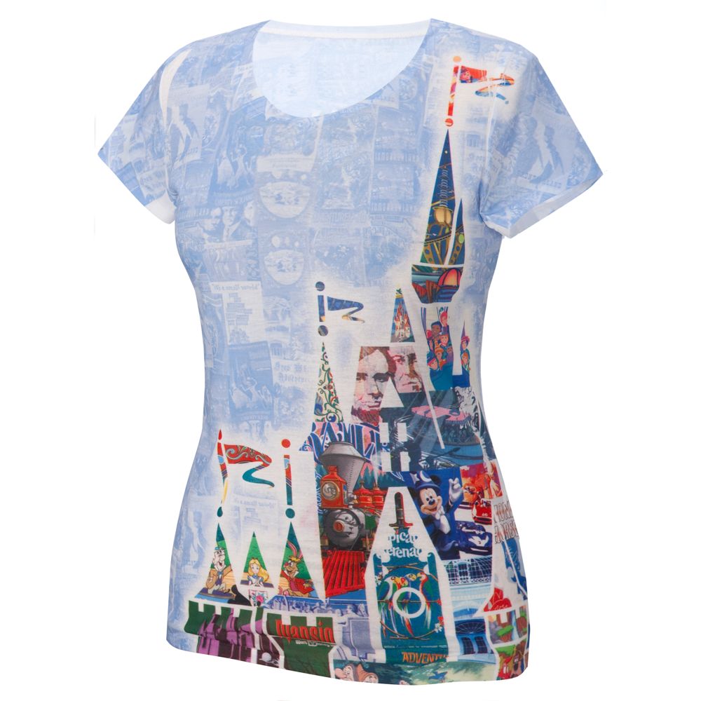 40th Anniversary Magic Kingdom Posters Tee for Women