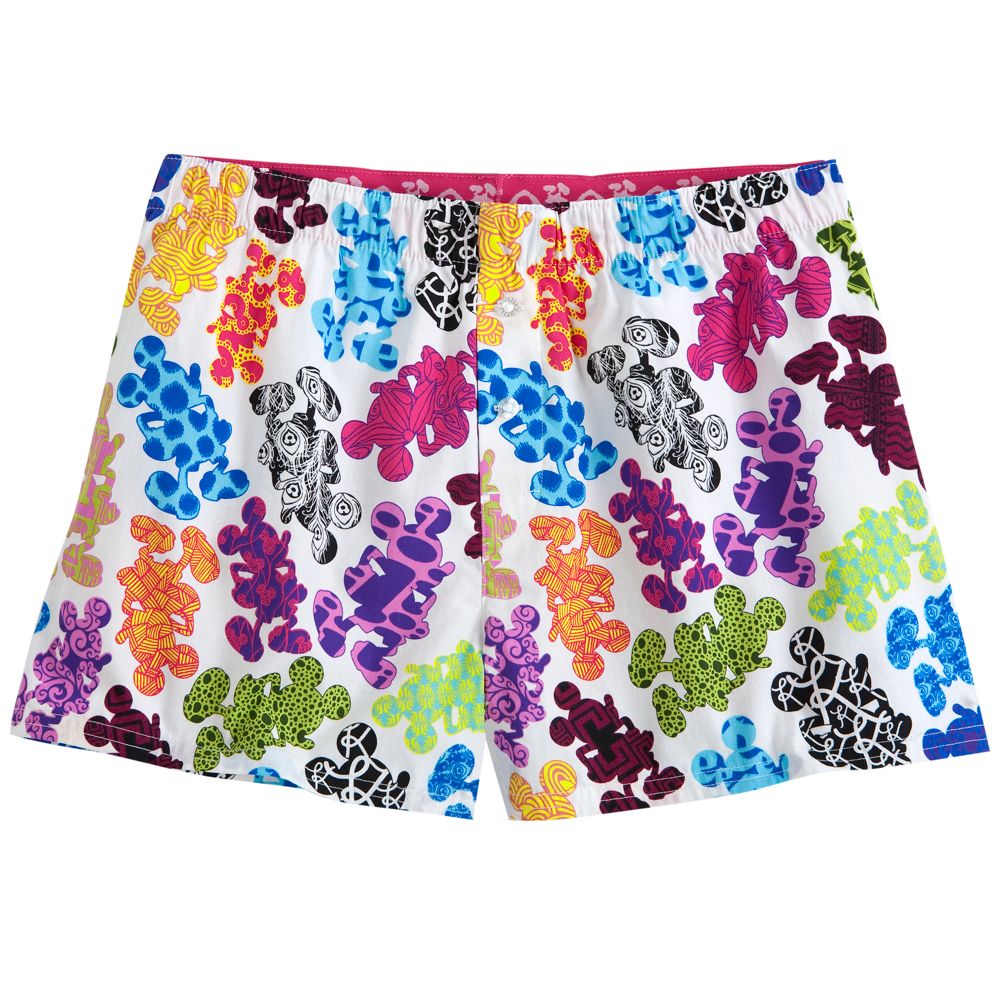 Henna Print Mickey Mouse Boxers for Women