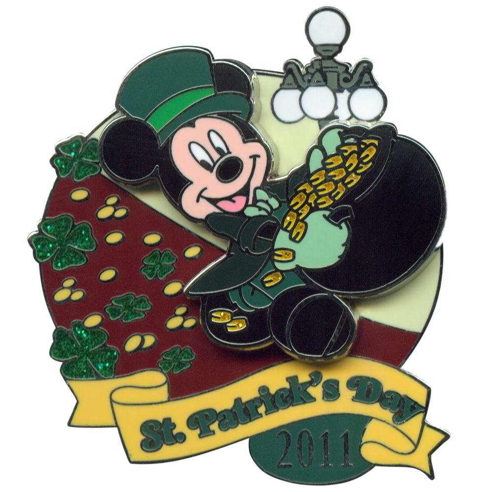 2011 St. Patrick's Day Leprechaun Mickey Mouse Pin