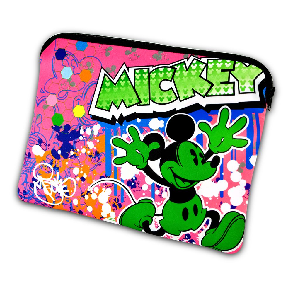 Reversible Scribbled Mickey Mouse Laptop Sleeve -- 13''
