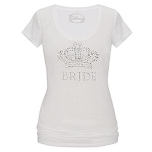 Bride Rhinestone Mickey Mouse Tee for Women