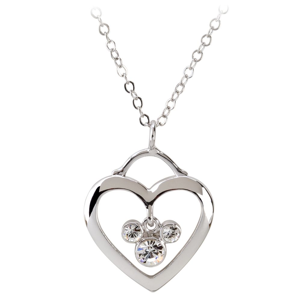 Heart with Swarovski Crystal Mickey Mouse Necklace by Arribas
