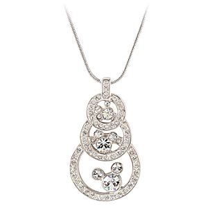 Three Circle Swarovski Crystal Mickey Mouse Necklace by Arribas