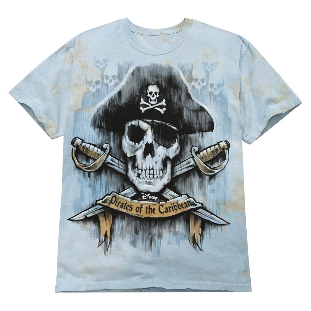 Tie Dye Skull Pirates of the Caribbean Tee for Adults