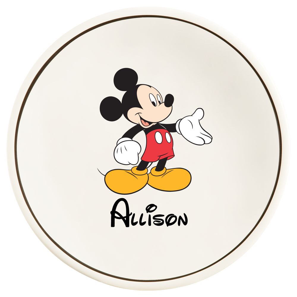 Personalized Mickey Mouse Platter -- 11''