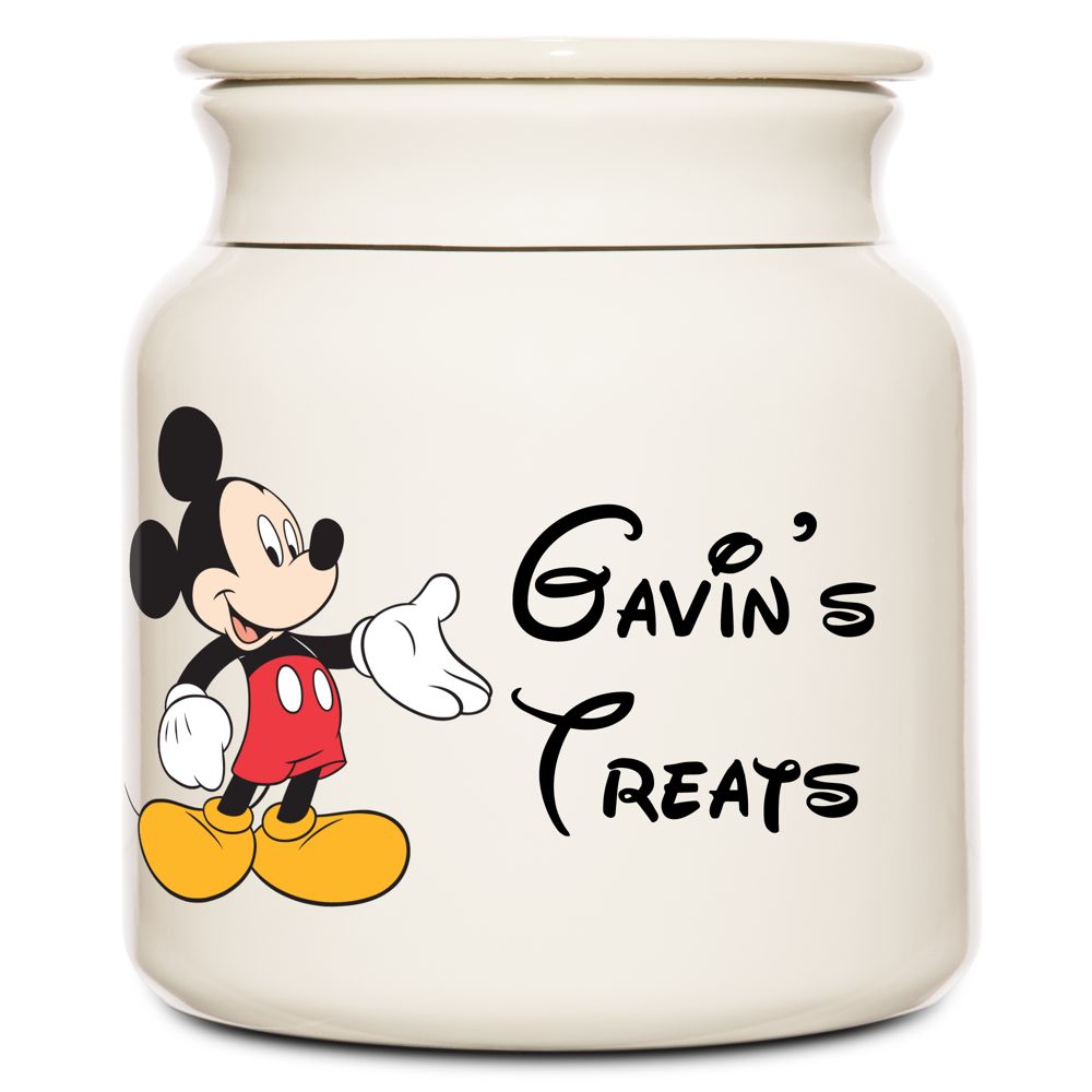 Personalized Mickey Mouse Treat Jar
