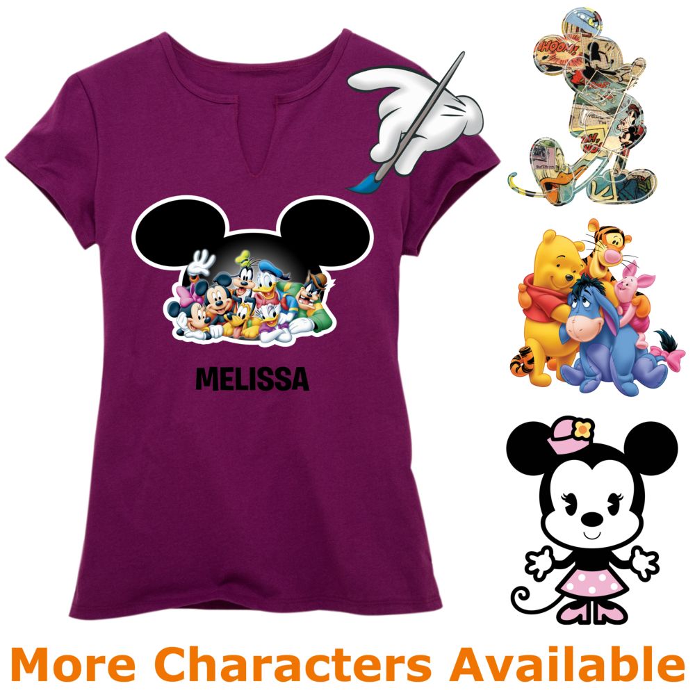 Create-Your-Own Notched V-Neck Tee for Her