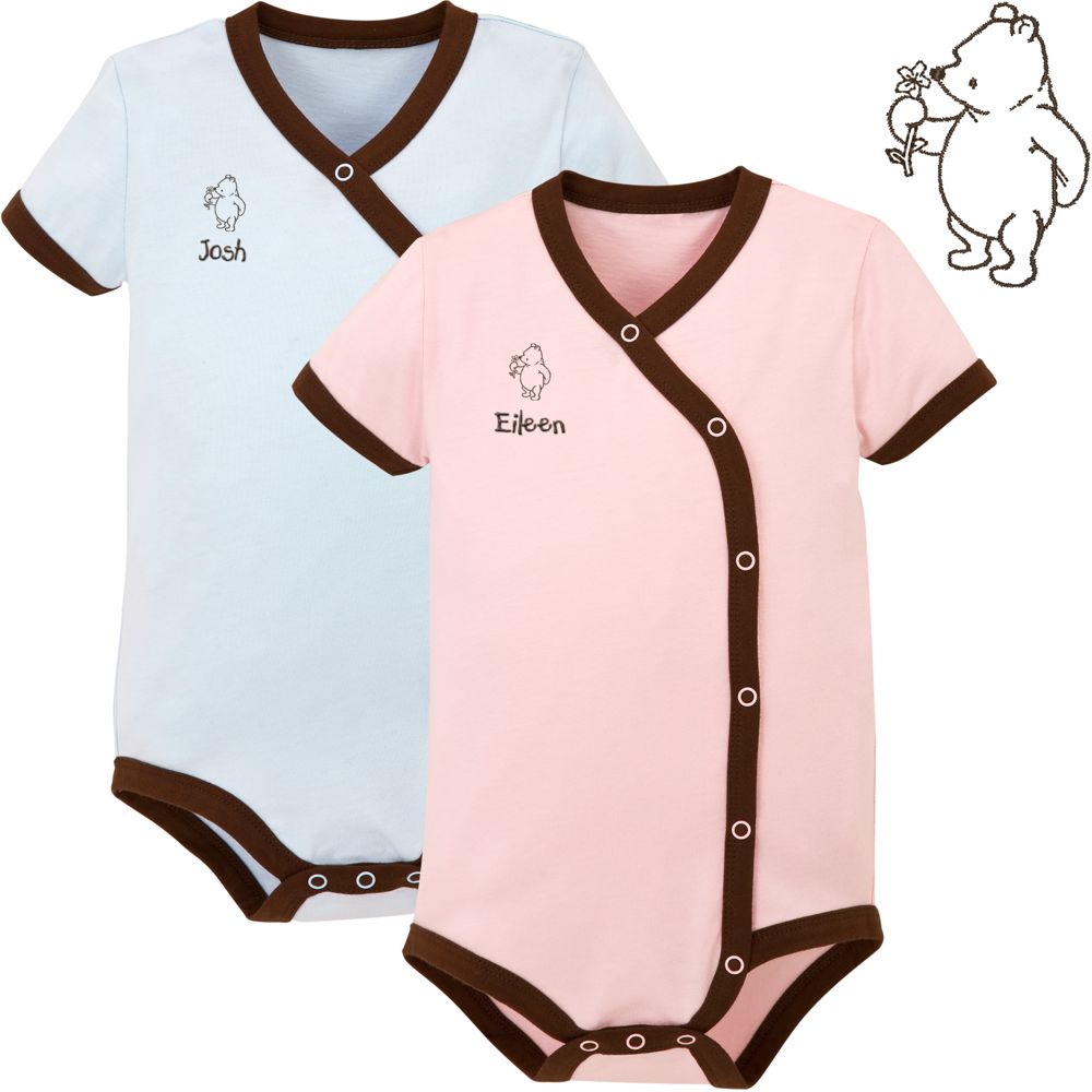 Personalized Winnie the Pooh Bodysuit Kimono for Infants