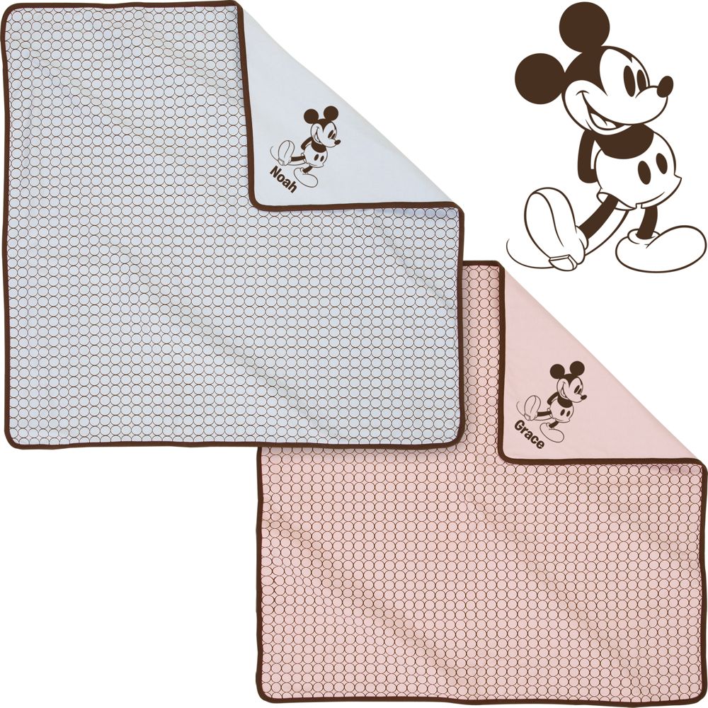 Personalized Mickey Mouse Receiving Blanket for Infants