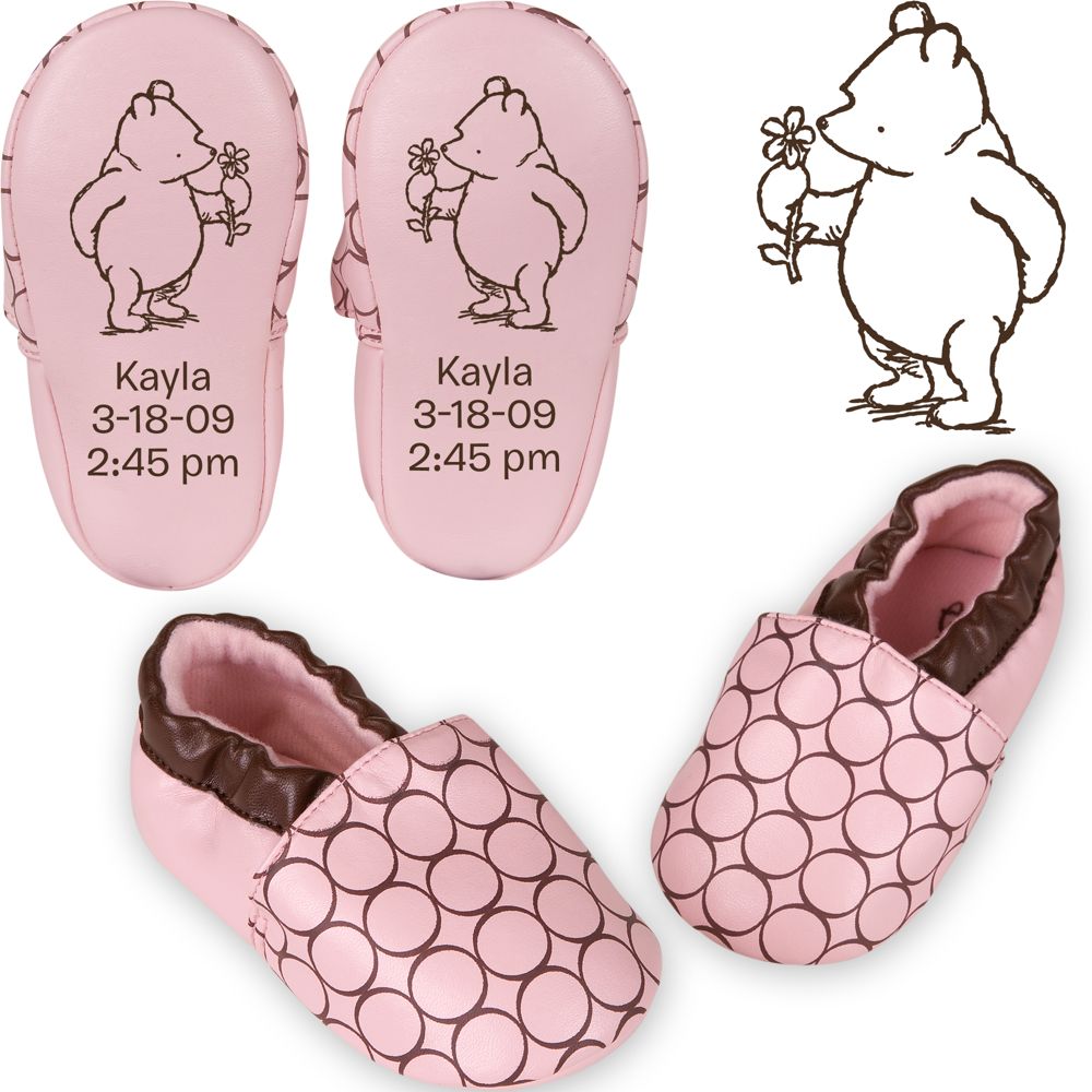 Personalized Winnie the Pooh Shoes for Infant Girls