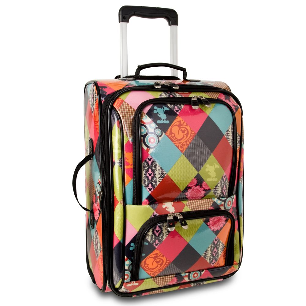 Rolling Argyle Mickey Mouse Luggage -- 20''
