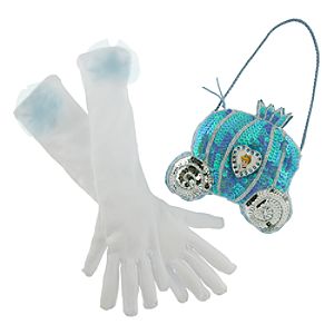 Disney Parks Authentic Cinderella Gloves and Purse Set
