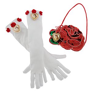 Disney Parks Authentic Belle Gloves and Purse Set