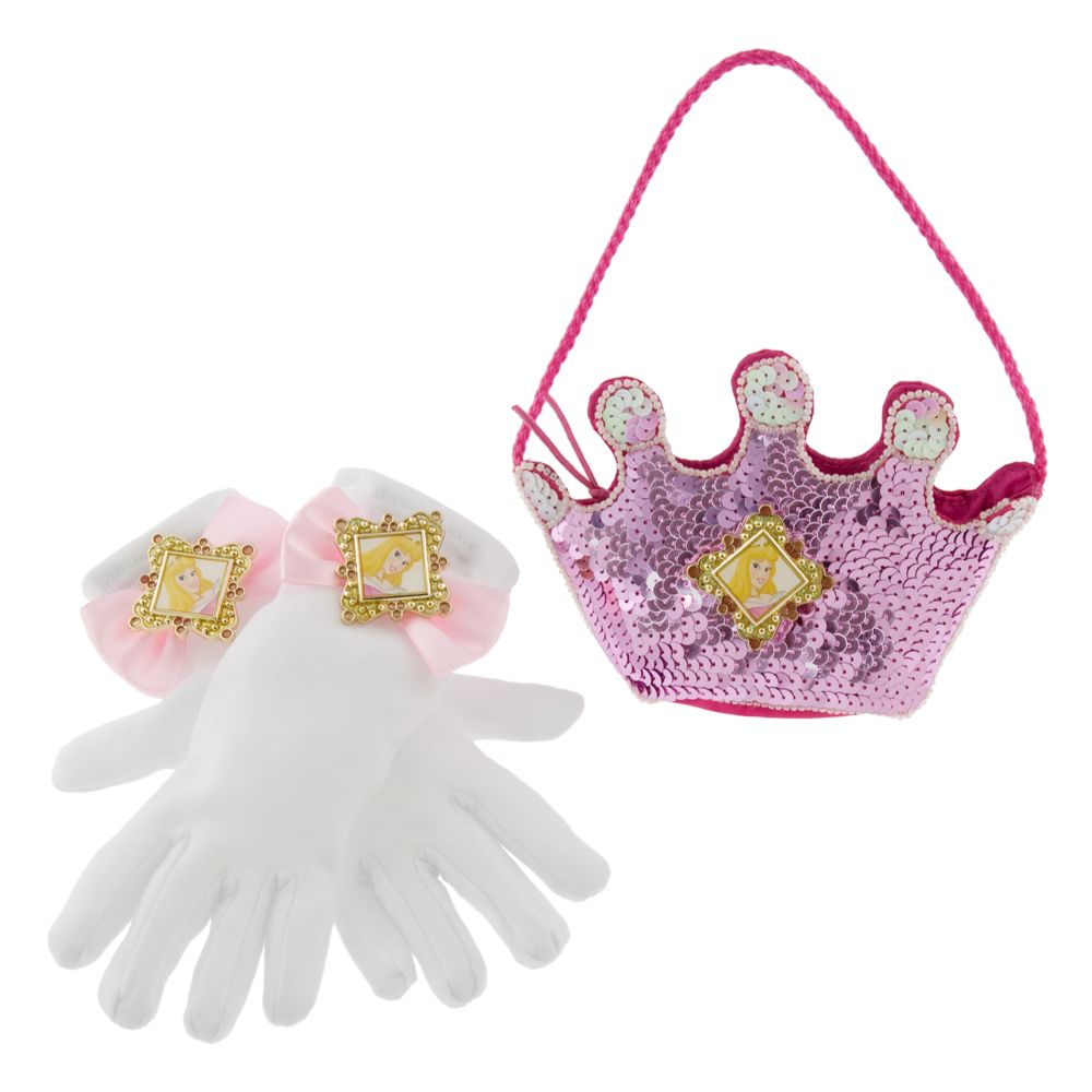 Disney Parks Authentic Sleeping Beauty Gloves and Purse Set