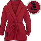 Personalized Shawl-Collared Fleece Mickey Mouse Jacket for Women