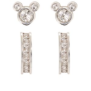 Sparkling Mickey Mouse Earring Set -- 4-Pc.