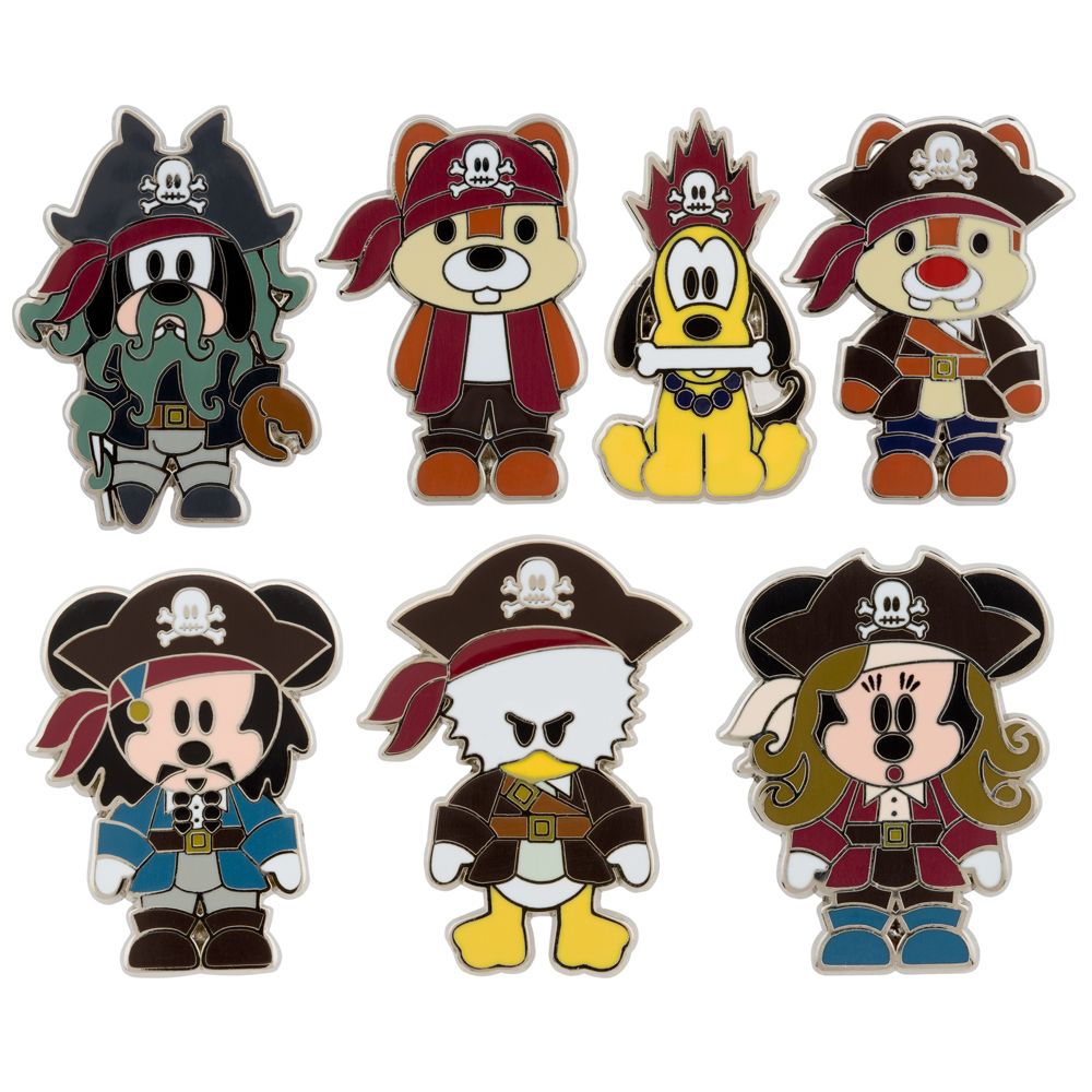 Pirates of the Caribbean Mickey Mouse and Friends Cuties Mini-Pin Set - 7-Pc.