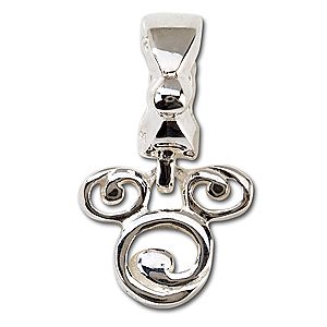 Sterling Silver Swirl Mickey Mouse Chamilia Charm