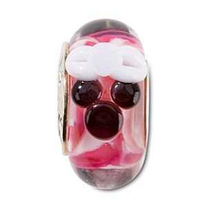 Pink Murano Glass Mickey Mouse Charm