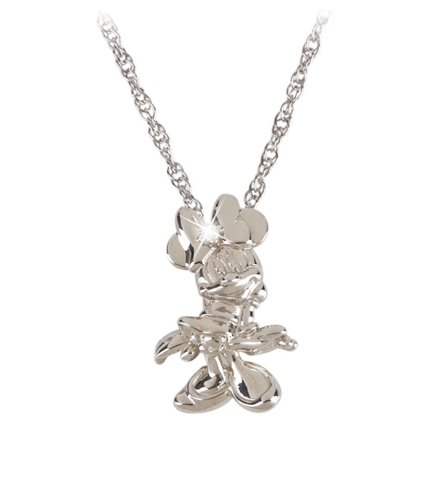 Sterling Silver and Diamond Minnie Mouse Necklace from the Disney Dream Collection
