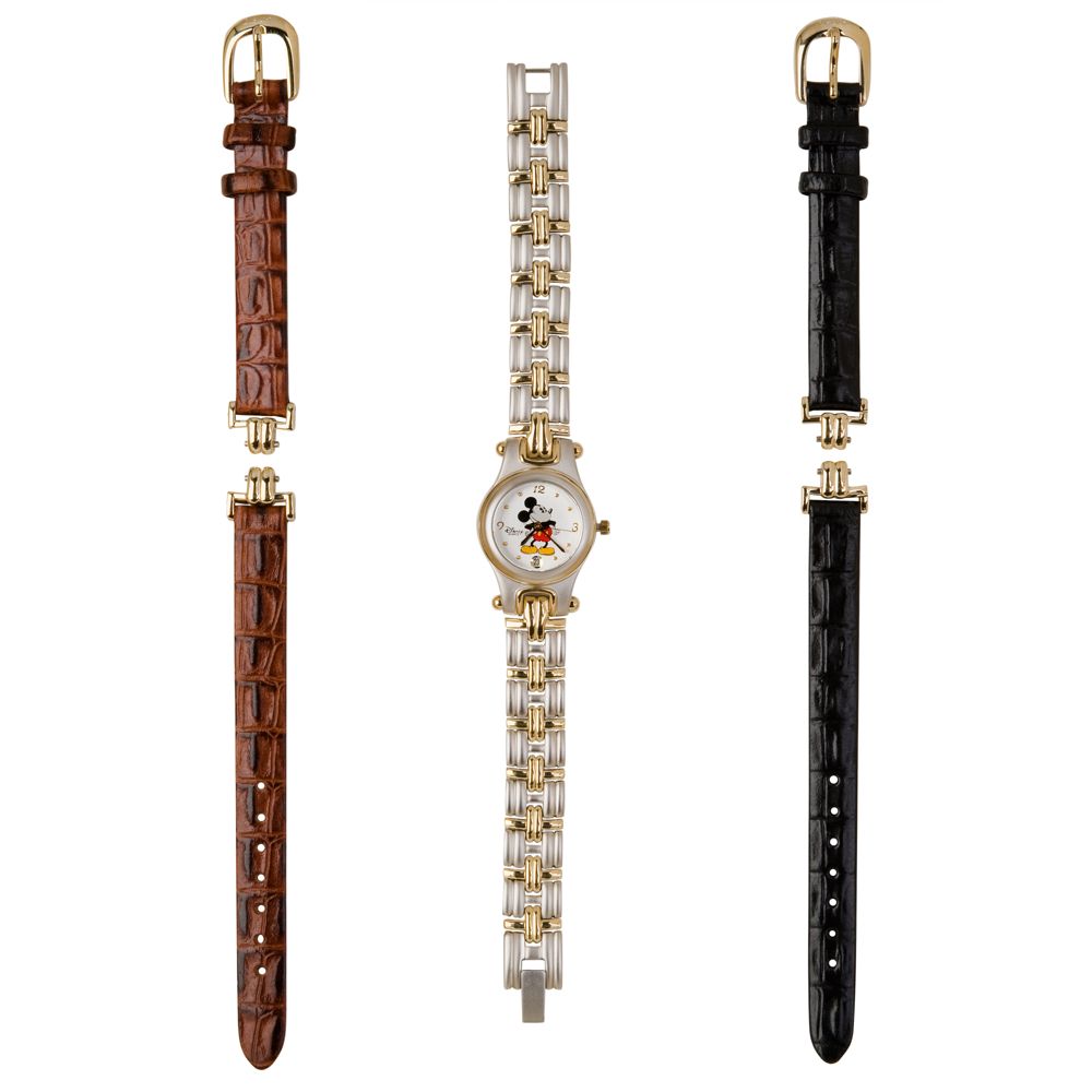 Classic Mickey Mouse Watch with Interchangeable Bands for Women