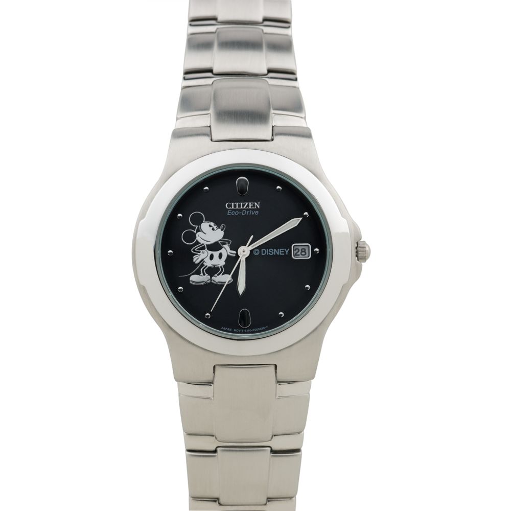 Citizen&reg; Eco-Drive&reg; Stainless Steel Mickey Mouse Watch for Men