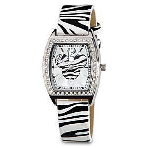 Zebra Band Mickey Mouse Watch