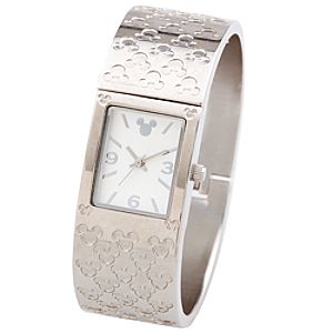 Stainless Steel Mickey Mouse Cuff Watch