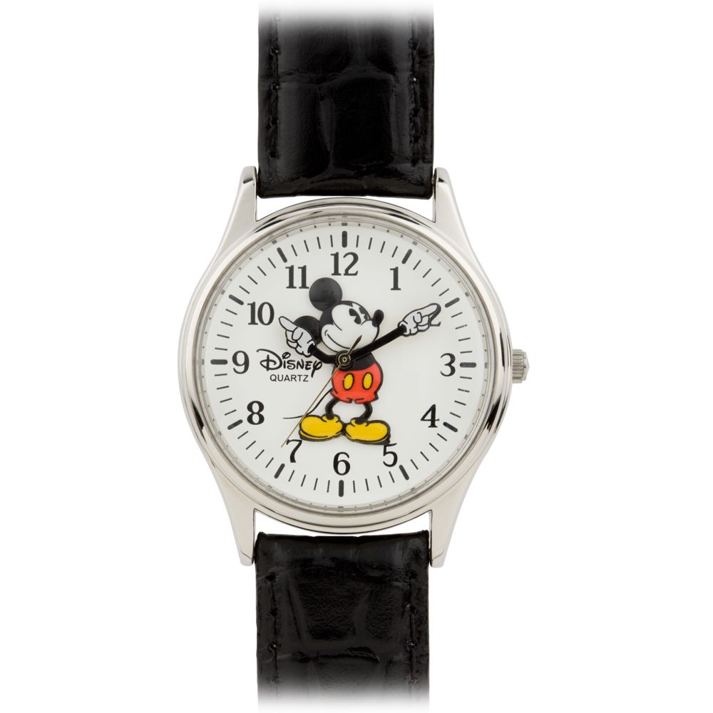 Classic Mickey Mouse Watch for Men -- Black Band