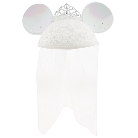 Personalized Rhinestone Bride Minnie Mouse Ear Hat