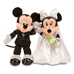 Minnie and Mickey Mouse Plush Toys - 2-Pc. Wedding Set