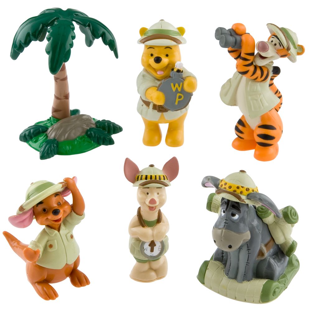 Pooh and Friends On Safari Figurine Play Set -- 6-Pc.