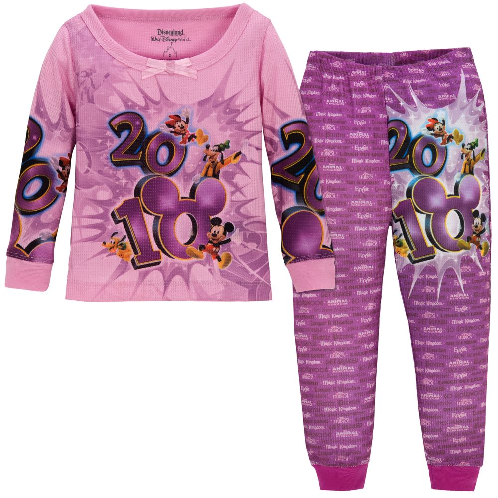 2010 Walt Disney World Resort Thermal Pajamas for Girls