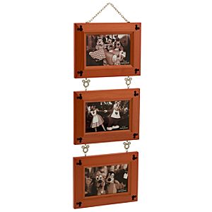 Three-Link Cherry Wood Mickey Mouse Photo Frame