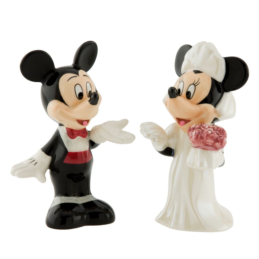 Minnie and Mickey Mouse Salt and Pepper Shakers - 2-Pc. Wedding Set
