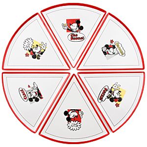 Mickey and Minnie Mouse Pizza Plates -- Set of 6