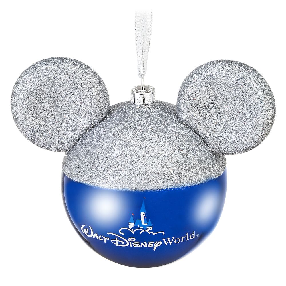 Silver Mickey Mouse Ears Walt Disney World Resort Ornament