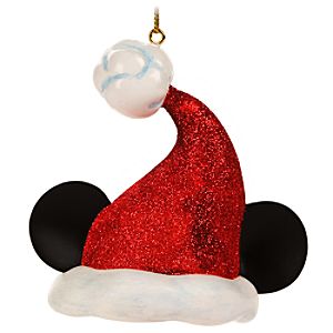 Santa Mickey Mouse Ear Hat Holiday Light Cover Ornament