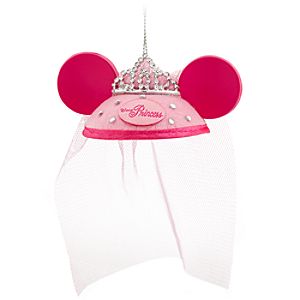 Tiara Ear Hat Disney Princess Ornament