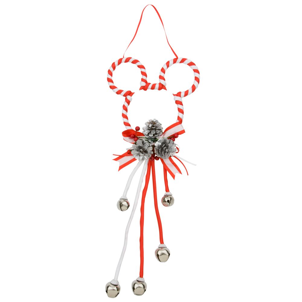 Santa Mickey Mouse Holiday Door Hanger -- Red and White