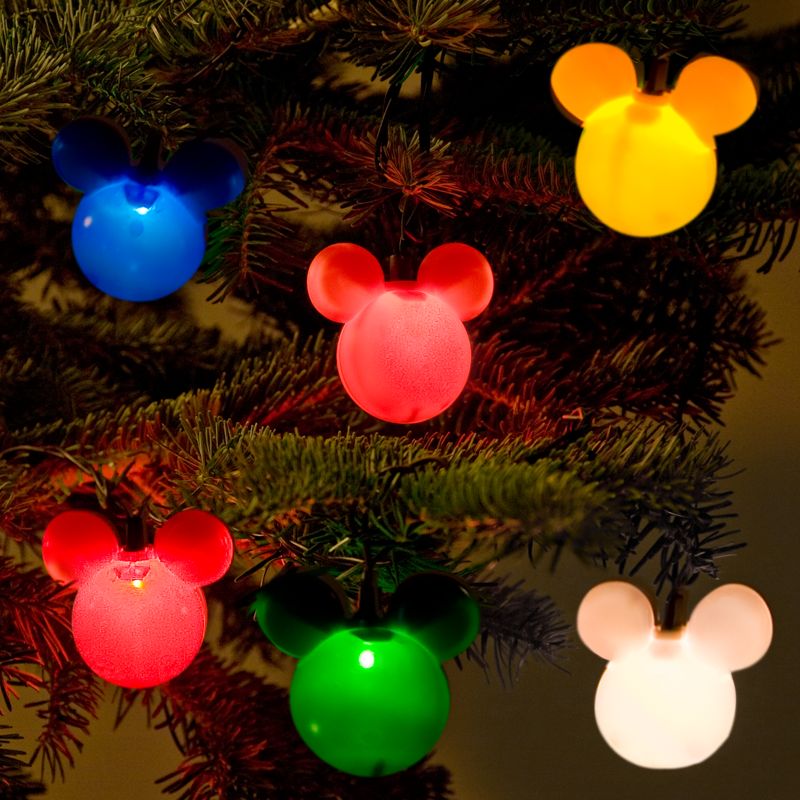 Multicolor Mickey Mouse Holiday Lights -- Set of 10