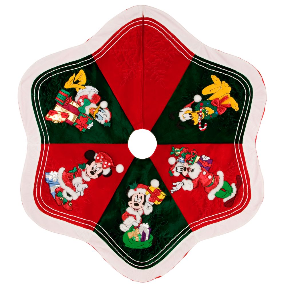 Personalized Santa Mickey Mouse and Friends Tree Skirt