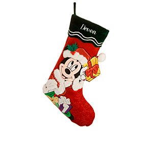 Personalized Santa Mickey Mouse Holiday Stocking