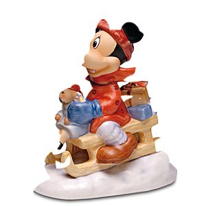 Sleigh Ride Minnie Mouse Figurine by Goebel