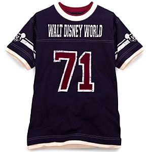Walt Disney World Resort Mickey Mouse Football Jersey for Boys -- Navy